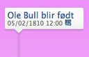 Ole Bulls liv som tidslinje Ole Bulls liv som tidslinje